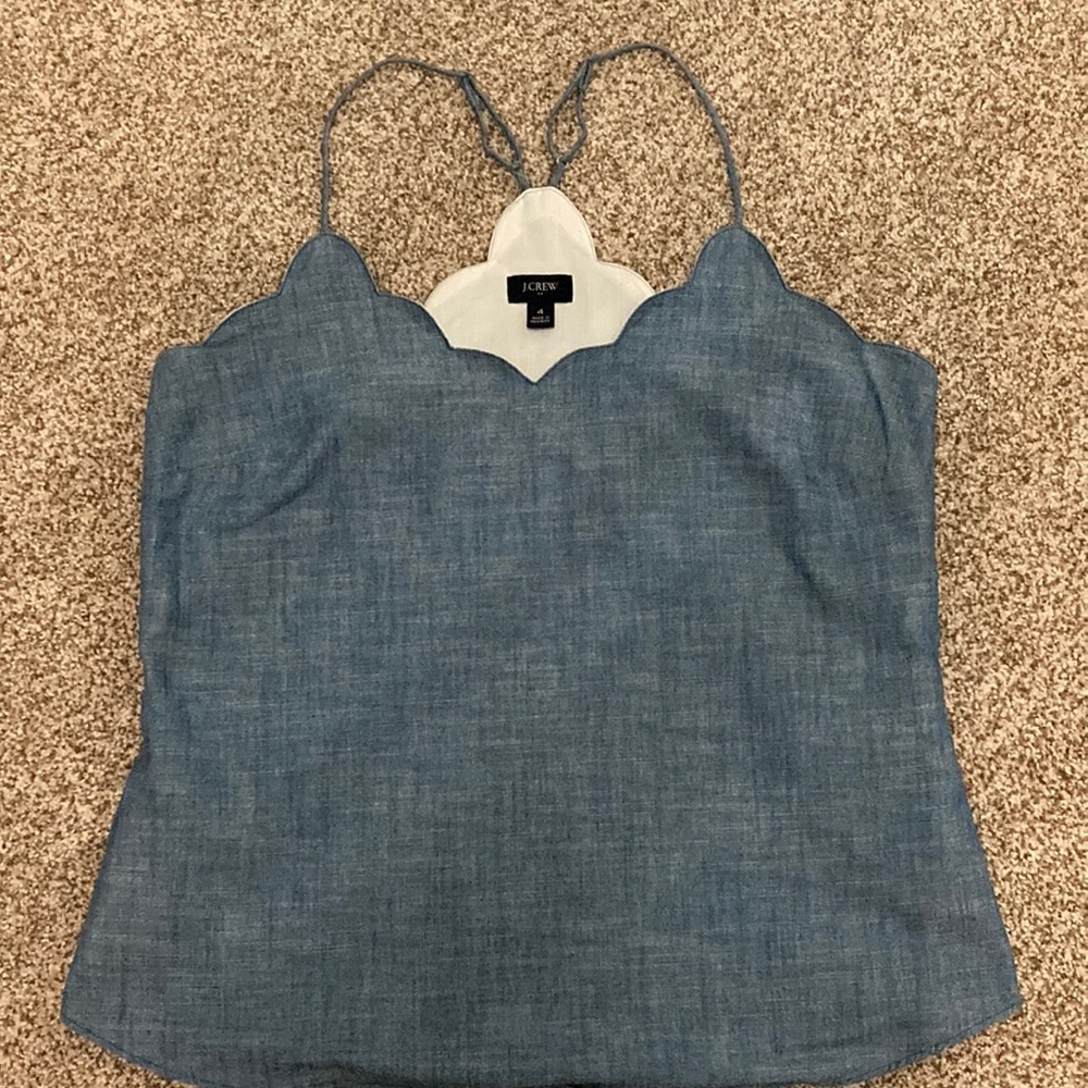 J Crew Scalloped Tank